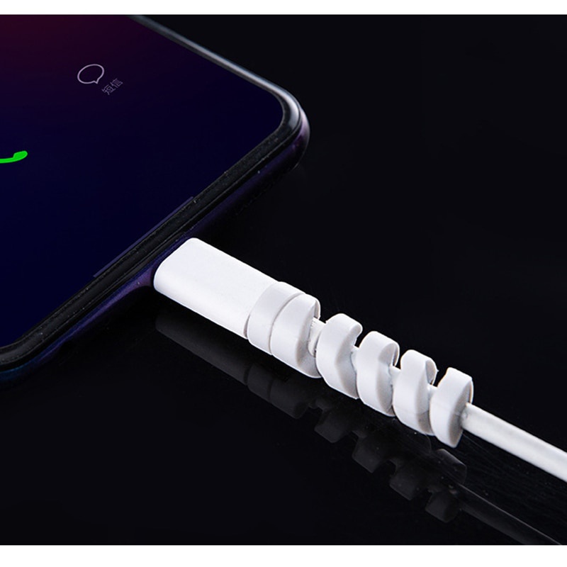 Dụng Cụ Quấn Bảo Vệ Dây Cáp Sạc iphone USB Bằng Silicon