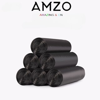 1KG TÚI ĐỰNG RÁC ĐEN TỰ PHÂN HỦY SINH HỌC THƯƠNG HIỆU AMZO (2 – 3 CUỘN) ĐẠT CHỨNG NHẬN NHÃN SINH THÁI BAO BÌ NHỰA