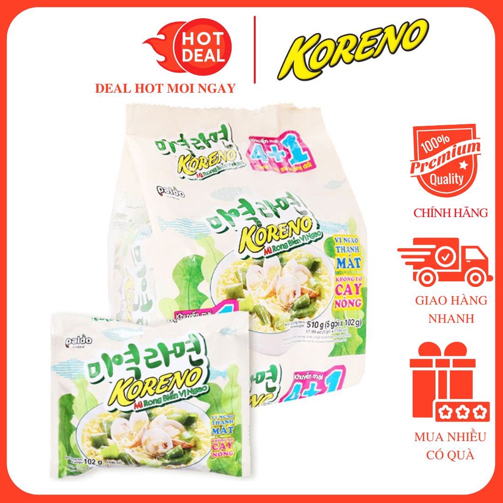 Mì Koreno Rong Biển Vị Ngao (102G x 4 Gói) | Shopee Việt Nam
