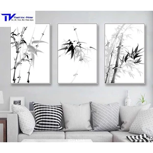Tranh Treo Tường Cây Trúc , Tranh Tráng Gương ( Bộ 3 Tấm )