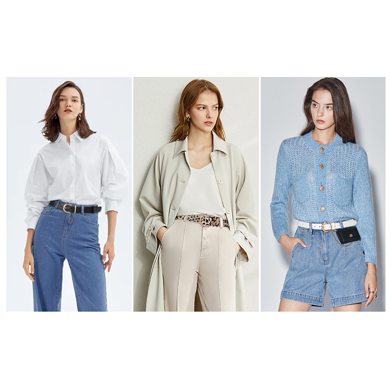Ảnh Dây thắt lưng AIJOLEN da PU có khóa cài kim loại trang trí quần jean thời trang dành cho nữ 3