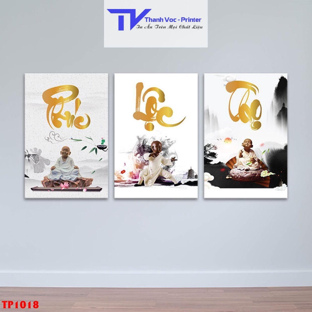 Bộ 3 Tranh Phú Lộc Thọ - Tranh Treo Tường Ngày Tết Mừng Thọ 2023 ( Bộ 3 Tấm )