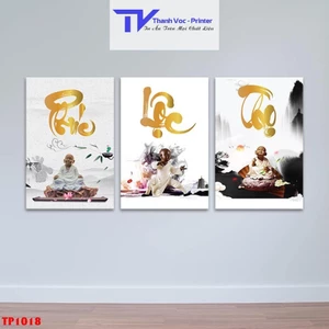 Bộ 3 Tranh Phú Lộc Thọ - Tranh Treo Tường Ngày Tết Mừng Thọ 2023 ( Bộ 3 Tấm )