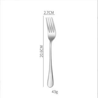 Inox 304 Set 5 Chiếc Nĩa Lớn (dĩa) 20.4cm Chất Lượng Tuyệt Vời Bóng Sáng Lung Linh Không Tì Vết