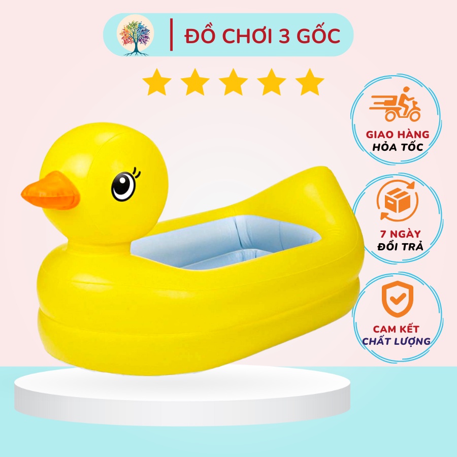 Bể Tắm Con Vịt AMISIO cho bé, Hồ bơi con vịt vàng cho bé tắm hoặc tập ...