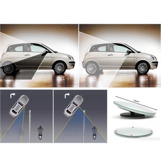 Gương cầu lồi, gương lồi không viền gắn kính hậu xe ô tô, xe hơi xoay 360 độ xóa điểm mù tráng bạc siêu rẻ - Tặng keo 3M