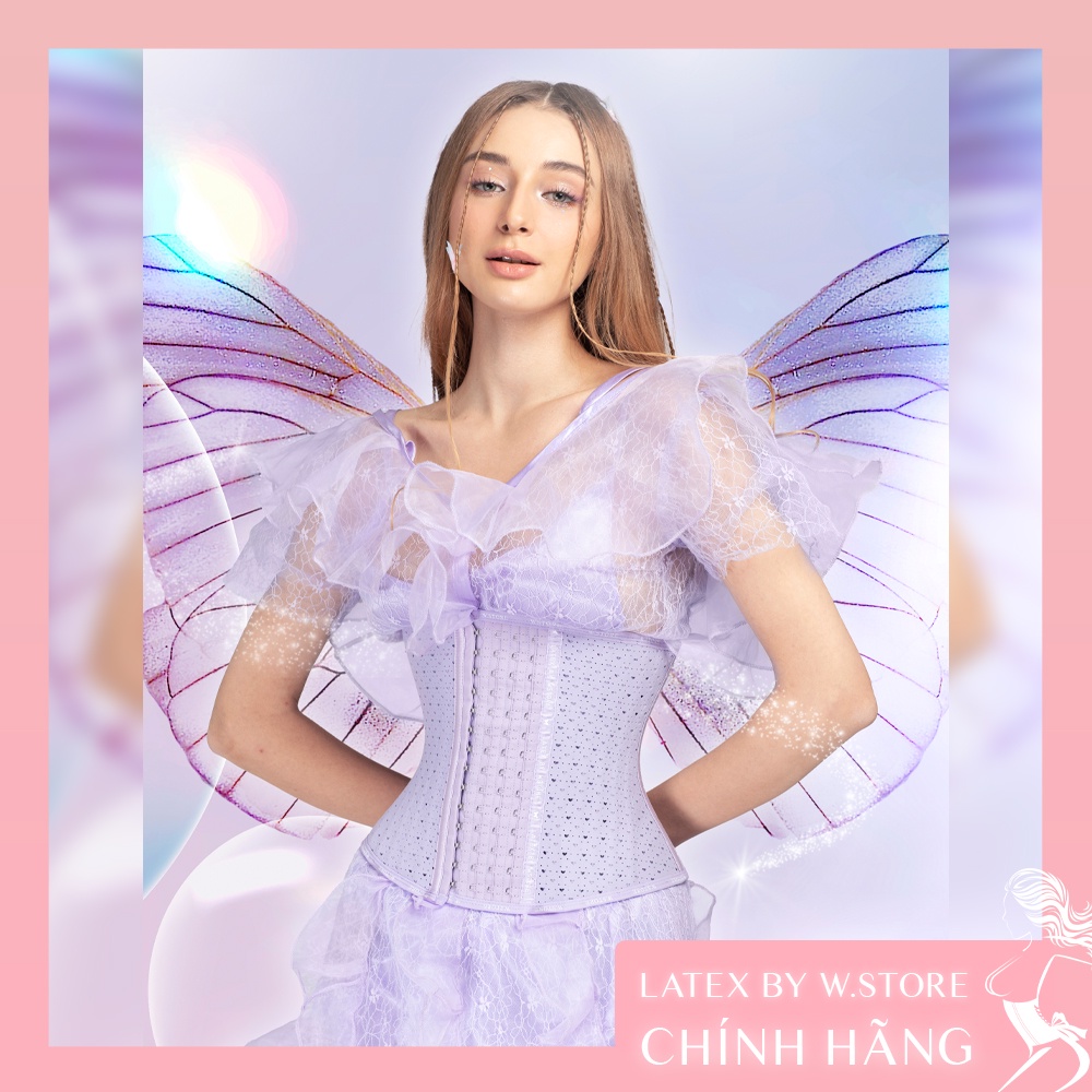 Ảnh Gen Nịt Bụng Sau Phẫu Thuật Hút Mỡ - Latex Định Hình Eo Giảm Mỡ Célia Tím 27 Xương, Lưới Thông Hơi - Chính Hãng WSTORE 1