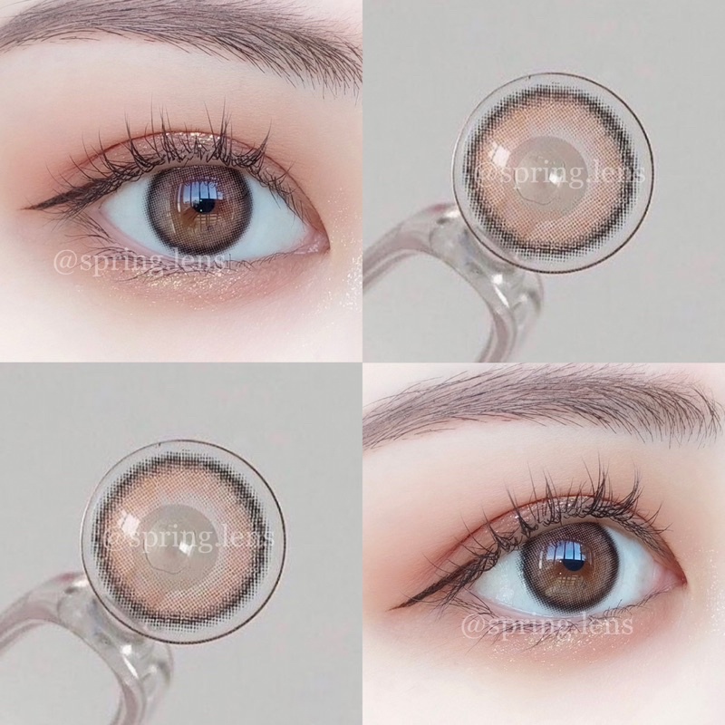 Kính áp tròng SWBR (Some) NÂU HỒNG ĐẤT viền phong cách Baby 1 tháng | Spring Lens