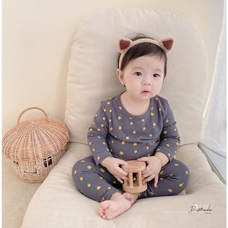 Bộ đồ ngủ Cotton cao cấp cho trẻ em 0-5 tuổi Đồ ngủ giữ ấm hoạt hình