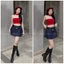 CHÂN VÁY XẾP LI LẠ MẮT CHẤT JEANS (ẢNH THẬT)