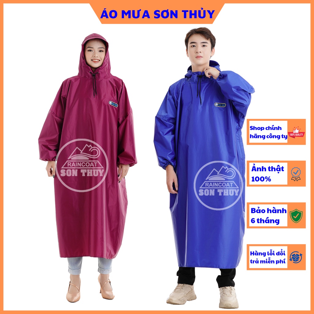Áo mưa bít kín Sơn Thủy - áo mưa có tay vải dù vân tổ ong siêu nhẹ K7B ST3 | BigBuy360 - bigbuy360.vn