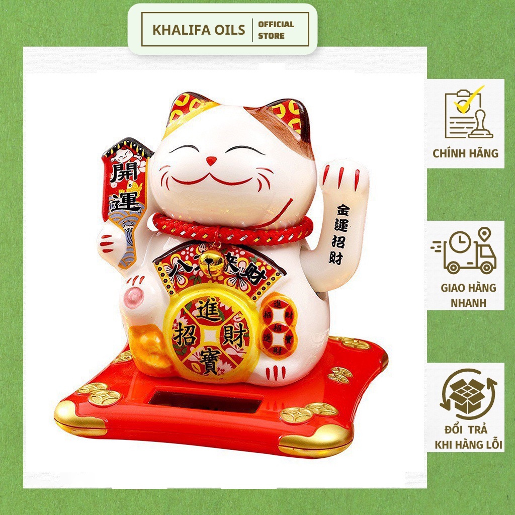 Mèo thần tài vẫy tay , mèo may mắn đắc tài đắc lộc nhỏ gọn phù hợp để tại văn phòng, quán ,trên xe ô tô