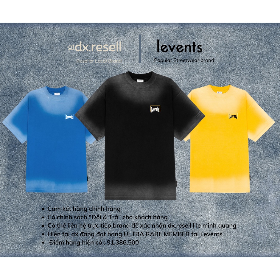 Áo Thun Wash Levents® FADED TEE (Yellow,Black,Blue) Unisex dx.resell ...