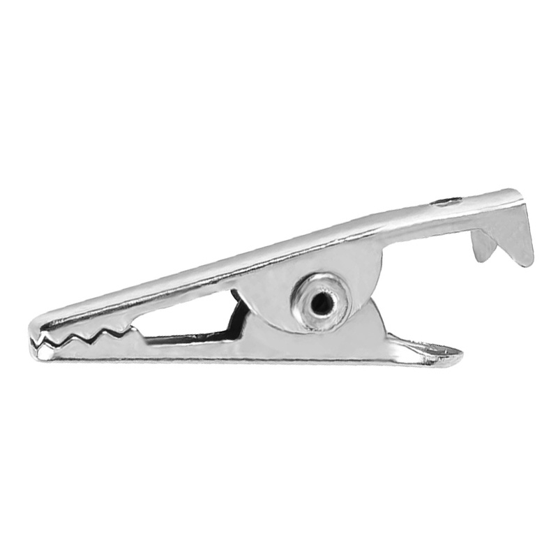 100 Chiếc Kẹp Cá Sấu Kim Loại Mini 1.06IN / 27mm, Kẹp Cá Sấu Tông Màu Bạc Mạ Niken Dây Kiểm Tra Lò Xo Kẹp.
