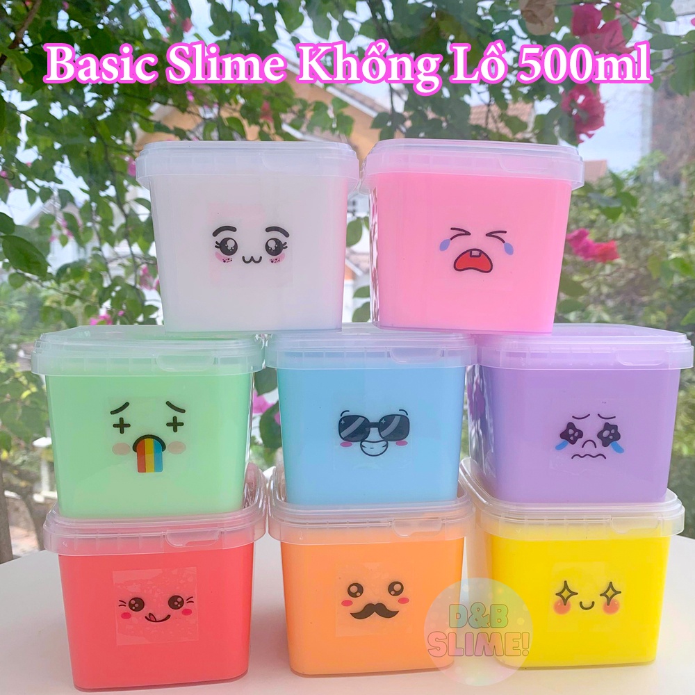 Slime Basic Khổng Lồ 500ml Kèm Hình Dán Biểu Cảm - Đồ Chơi Chất Nhờn Ma ...
