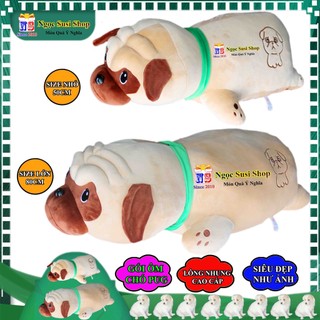 GẤU BÔNG CHÓ PUG SIÊU MỊN KHỔNG LỒ ÔM NGỦ QUÀ TẶNG - GỐI ÔM HÌNH CHÓ PUG [CAO CẤP] - NGỌC SUSI
