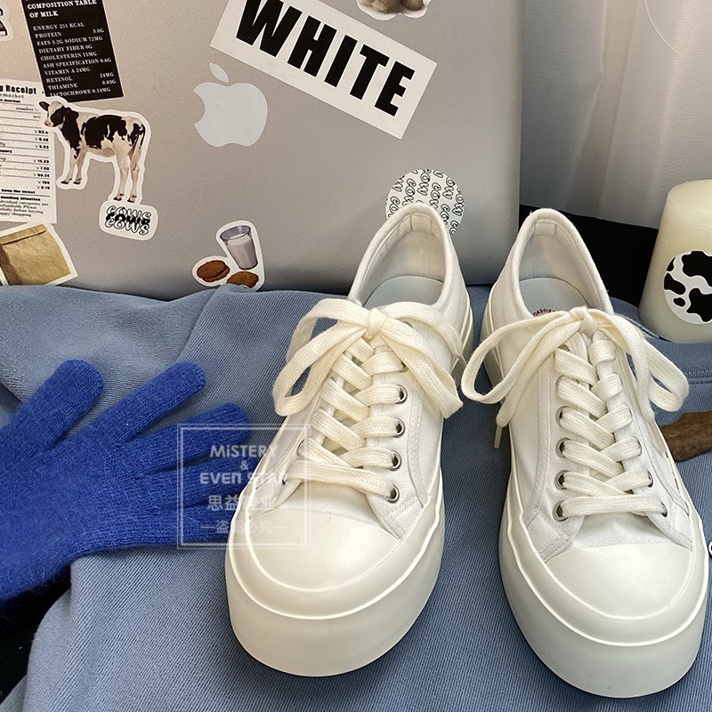 (Form to nên lùi 1size) Giày sneaker thể thao unisex vải canvas trơn đế độn bánh mì dáng basic G06_NT Shoes