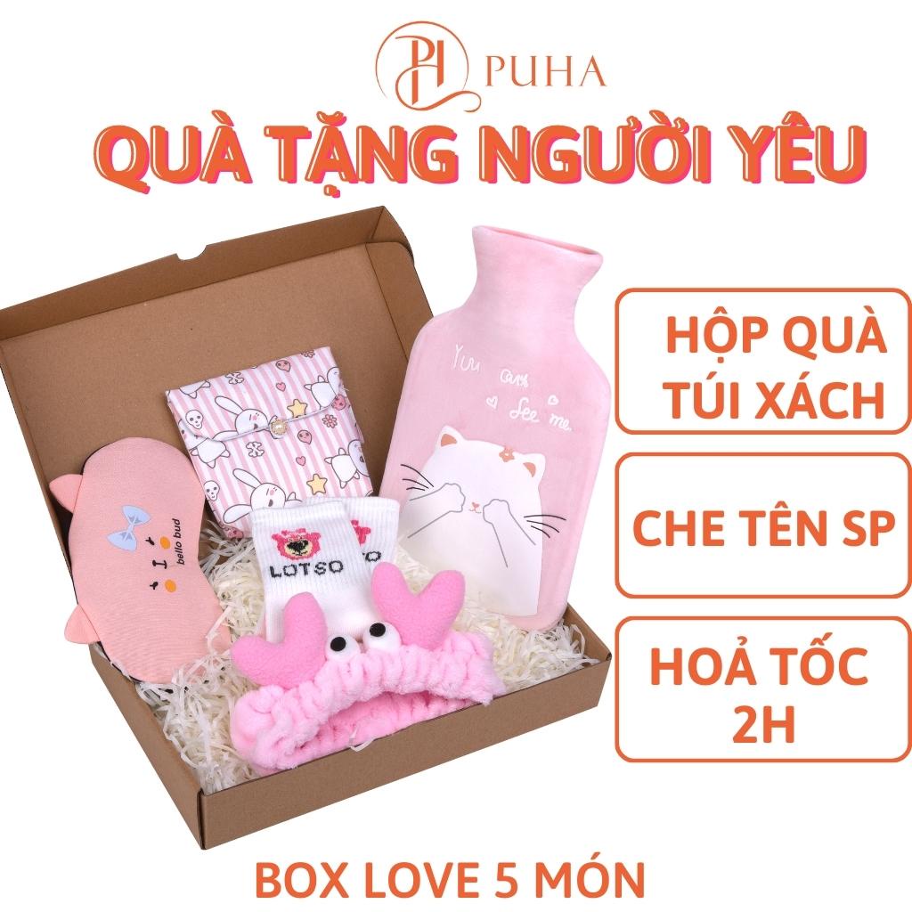 Ảnh Túi chườm bụng kinh PUHA, trườm nóng sưởi ấm giảm đau, quà tặng bạn gái ngày sinh nhật, noel 1