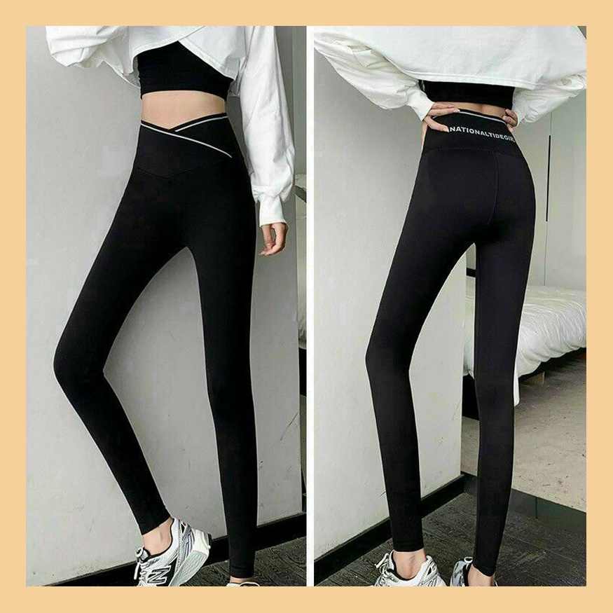 Quần Legging Nữ UNDERCOOL Cạp Chéo Gen Bụng Cotton QD20