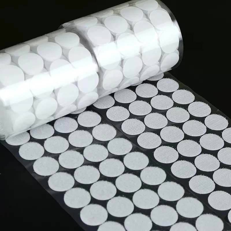 Băng Keo Dán Hai Mặt Bằng Nilon Hình Tròn Màu Trắng Đen 10 / 15 / 20