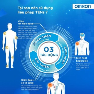 Máy xung điện trị liệu massage OMRON HV-F013 nhỏ gọn bảo hành chính hãng 2 năm