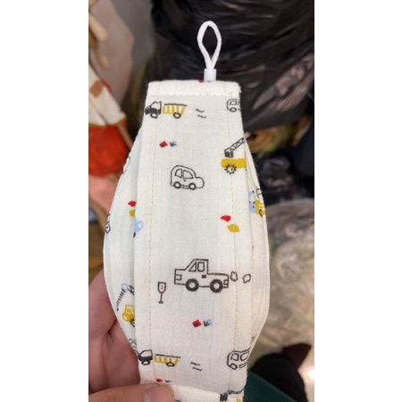 Khẩu trang cho bé 3 lớp kháng khuẩn vải xô muslin thoáng mát thân thiện với da bé 0-3 tuổi
