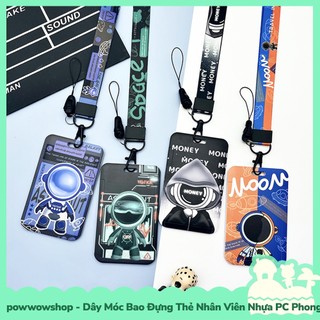 [Sẵn VN - Hỏa Tốc] Dây Móc Bao Đựng Thẻ Nhân Viên Nhựa PC Mẫu Modern Astronaut