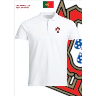 Áo Polo, áo di chuyển, vải mè co giãn 4 Chiều – Có In Logo Đội Tuyển Bồ Đào Nha ( Nhắn shop logo mong muốn in)