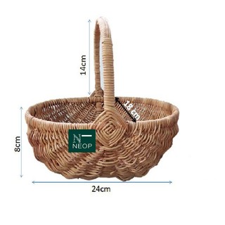 Giỏ Mây Cầm Tay - Hái Dâu - Đựng Hoa - Trái Cây - Trang Trí Cực Xinh - Vintage