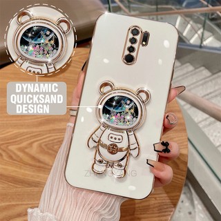 ốp lưng Redmi note 8 Pro Ốp Điện Thoại TPU silicone Mềm Mạ Điện 3D Có Giá Đỡ Hình Gấu Kim Tuyến Cho Redmi note 8 Pro