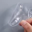 Thanh nhựa dán tường trong suốt có 6 móc treo đồ đa năng, siêu dính