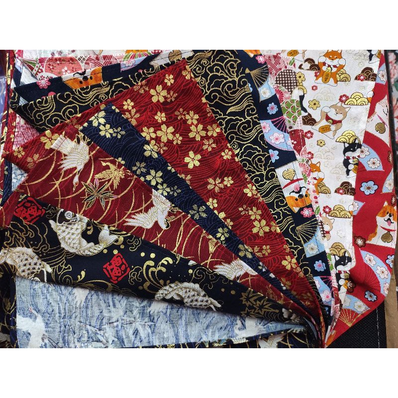 Khăn đa năng gói quà các kiểu trang trí Nhật vải nhũ kim 34x95cm/vải Nhật khăn đa năng gói quà