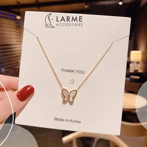 Vòng cổ, dây chuyền nữ mặt hình bướm nạm đá Larme accessories - DC0008