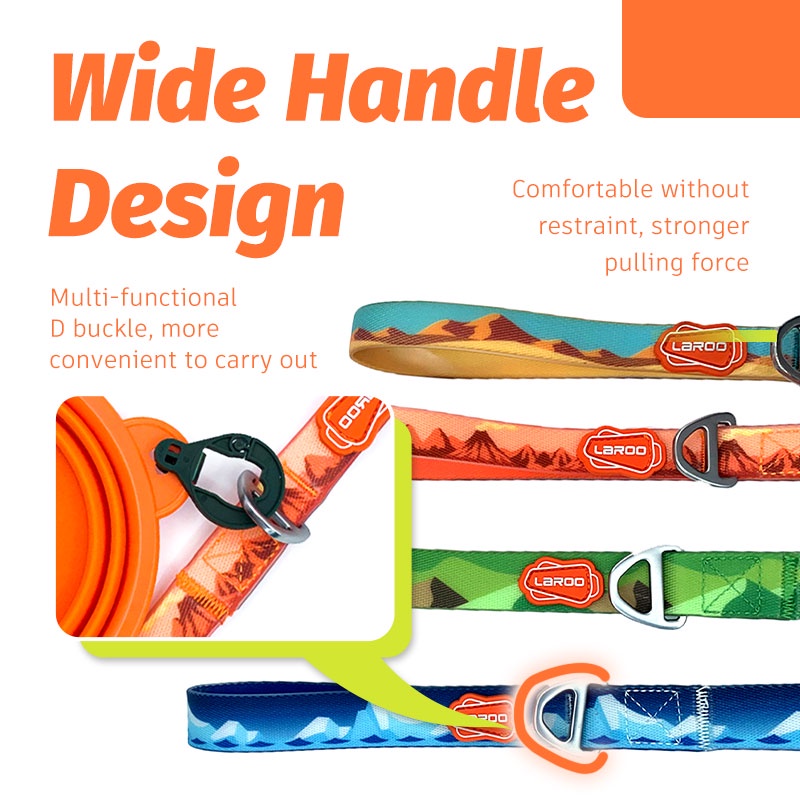 HamshMoc Dây xích chó chống nước Dây xích chó Nylon có móc bền Tay cầm rộng chống mùi Dây xích thú cưng mạnh mẽ cho chó nhỏ vừa lớn