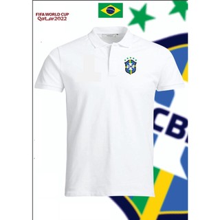Áo Polo, áo di chuyển, vải mè co giãn 4 Chiều – Có In Logo Đội Tuyển Brazil ( Nhắn shop logo mong muốn in )