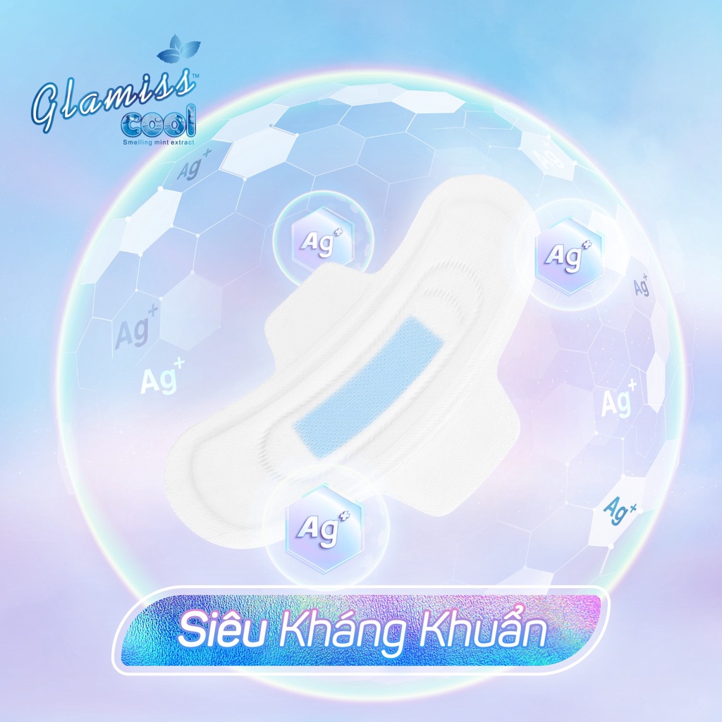Ảnh Combo 2 gói Băng vệ sinh thảo dược the mát Glamiss Cool Extra ban ngày 24,5 cm 1