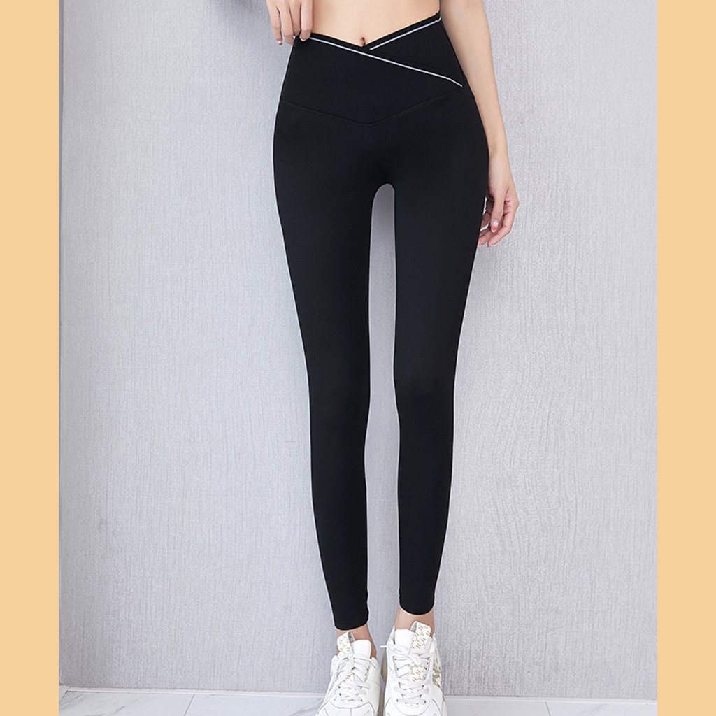 Quần Legging Nữ UNDERCOOL Cạp Chéo Gen Bụng Cotton QD20