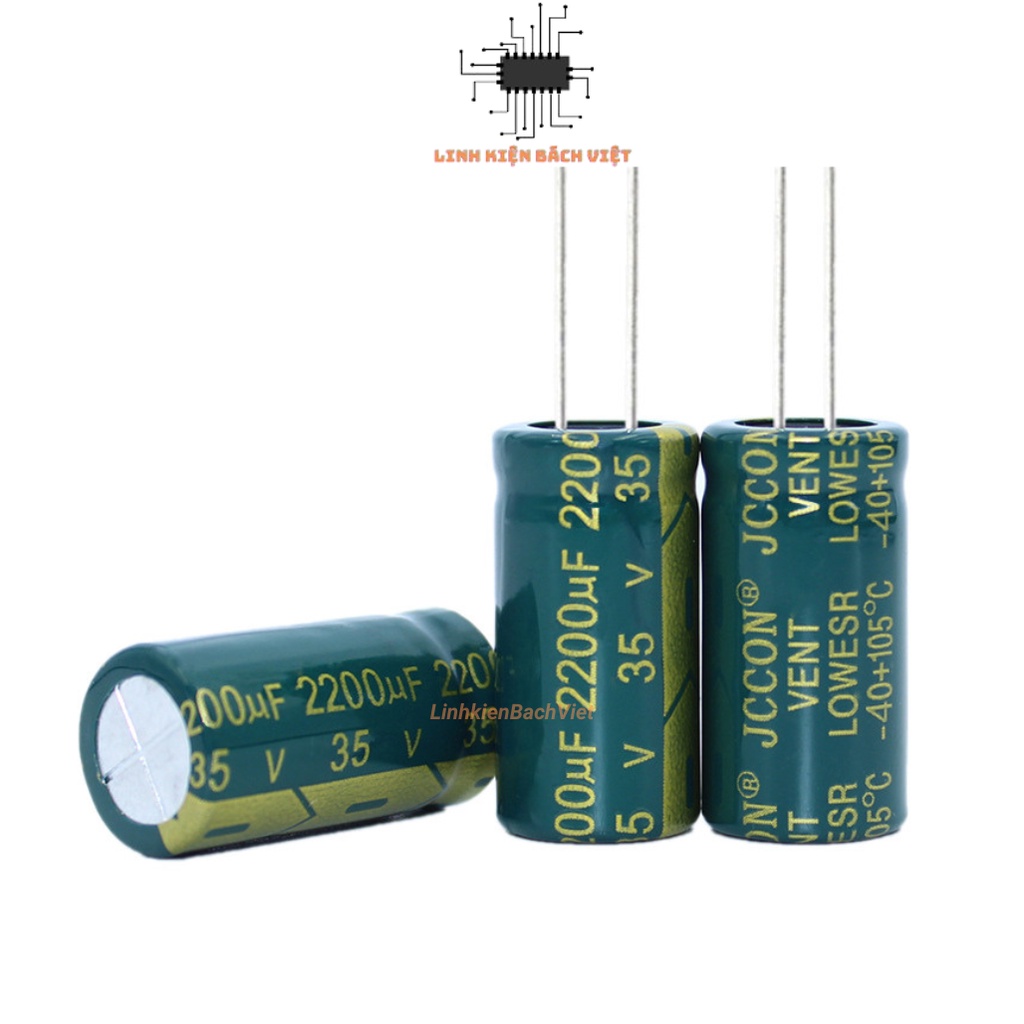 3 Condensatori Elettrolitici 2200uF 35V Radiale 13x25mm – Alluminio, ±20%