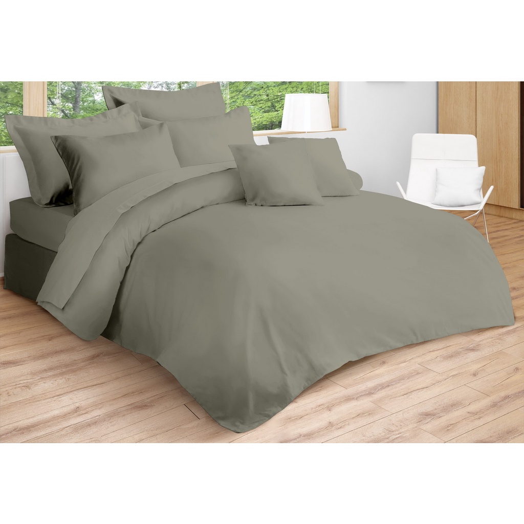 Ảnh Bộ ga và Vỏ gối Akemi Cotton Essentials Colour Home Divine, gồm 5 món (King / Queen) 3