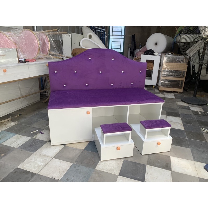 Ghế Nail 1,2m bằng gỗ bọc nệm sofa