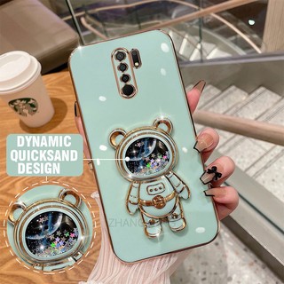 ốp lưng Redmi note 8 Pro Ốp Điện Thoại TPU silicone Mềm Mạ Điện 3D Có Giá Đỡ Hình Gấu Kim Tuyến Cho Redmi note 8 Pro