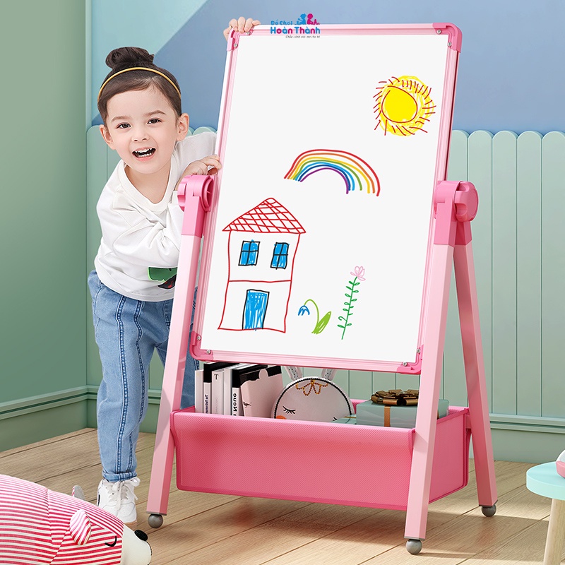 Bảng vẽ trẻ em hai mặt có từ tính xoá d d ng không bám bụi
