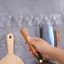 Thanh nhựa dán tường trong suốt có 6 móc treo đồ đa năng, siêu dính