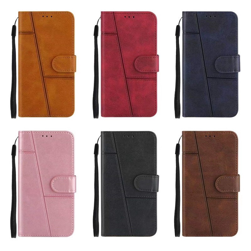 Dành Cho Vivo Y51 Y31 Y35 Y16 Y02S V25E V25 4G 2020 Y51A T1 Y75 Y55 X80lite 5G 2022 Y22S Y22 Iqoo Z6 U5 Da Lật Kinh Doanh Cổ Điển Vỏ Bảo Vệ Mềm