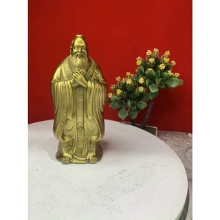 Tượng Khổng Tử Vật phẩm phong thuỷ bằng đồng cao 18cm