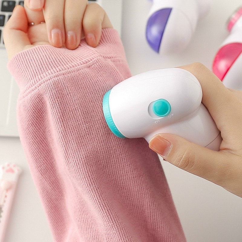 Máy cắt tỉa lông vải mini cầm tay tiện dụng (không kèm pin) tặng kèm cây lăn bụi mini