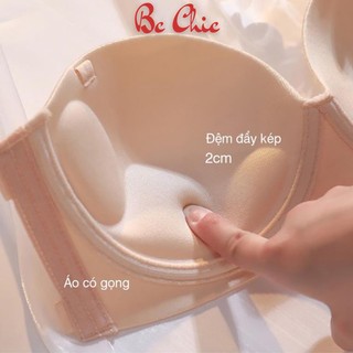 Áo lót nữ, áo ngực hở lưng miếng dán nâng ngực silicon tàng hình chống rớt, nâng ngực tạo khe quyến rũ A 080