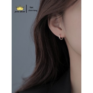 bông tai nữ trơn , nhẹ nhàng xinh đẹp , mix đồ cực hợp , bạc  - jena sliver