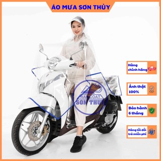 Áo mưa cánh rơi TRONG SUỐT 1 mũ , 2 mũ Áo mưa trong suốt Sơn Thủy vải dày, to rộng PVC freesize dobaohoso1
