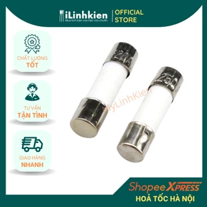 Cầu chì sứ 5x20mm đầy đủ giá trị túi 20 con.